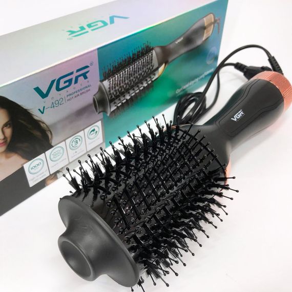 Фен-щетка для ежедневного использования VGR, Портативный фен для сушки Фен с ионизацией укладки JE-33 | Зображення 6