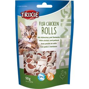 Лакомство для котов Trixie Premio Fish Chicken Rolls с курицей и рыбой 50 гр