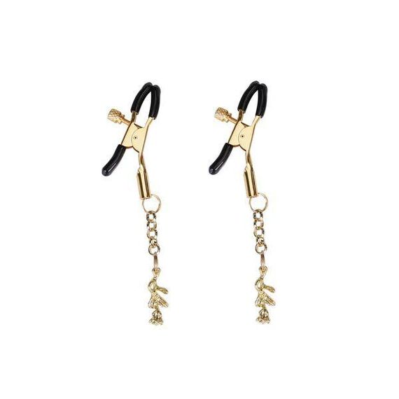 Затискачі для сосків Liebe Seele Rose Pendant Nipple Clamps Gold Sex Aura