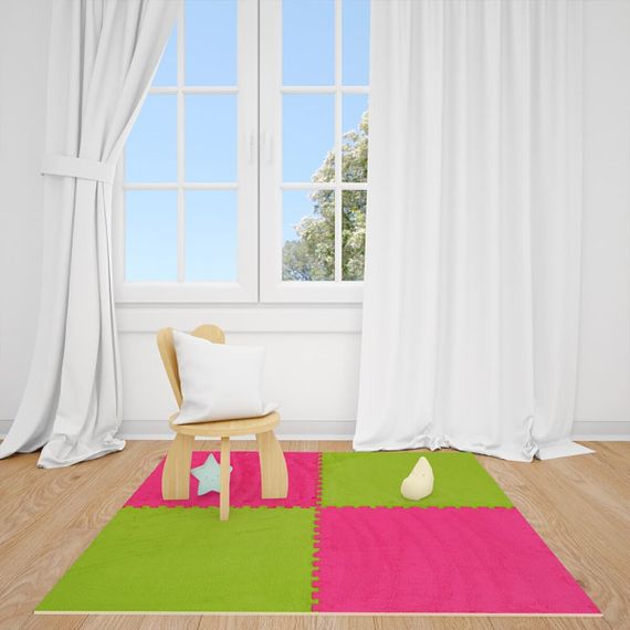 Підлога-пазл плюшевий САЛАТОВИЙ 60*60*1cm (D) SW-00002095 | Зображення 7