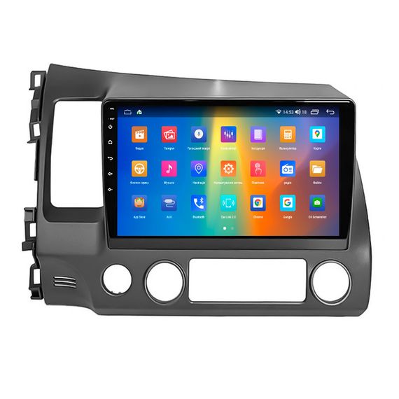 Штатная магнитола Lesko для Honda Civic VIII Рестайлинг 2008-2012 IPS 10" 2/32Gb CarPlay 4G Wi-Fi GPS Prime | Зображення 1