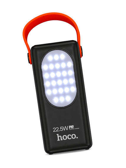 Повербанк HOCO J94A 50000mAh 22.5W - Power Bank з LED дисплеєм, 3×USB + 2×Type-C, вбудовані кабелі 4в1, швидка зарядка, ліхтарик, | Зображення 3