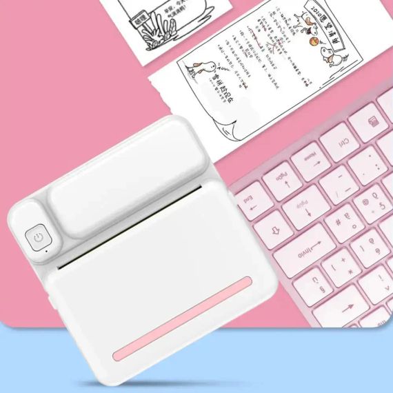 Портативный термопринтер с Bluetooth + рулон термобумаги, C19 / Мини принтер для печати | Зображення 6