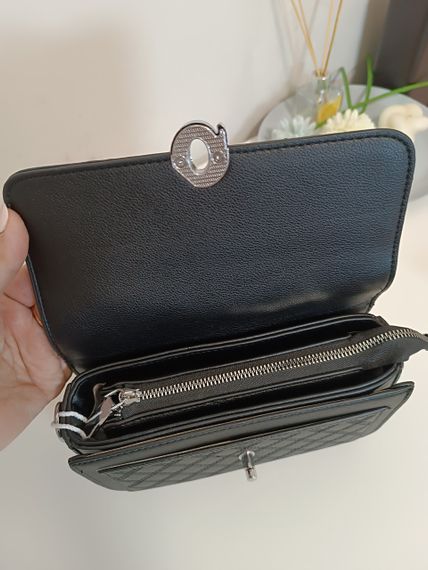 Сумка клатч женская кросс-боди через плечо Черная | Зображення 6