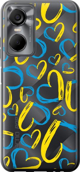 Чехол на Tecno POP 6 Pro BE8 Сердца UA "5292u-2929-17620"