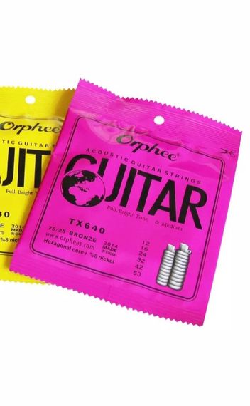 Струны Orphee бронза бронзовые для акустической гитары 12-53 струни | Зображення 1