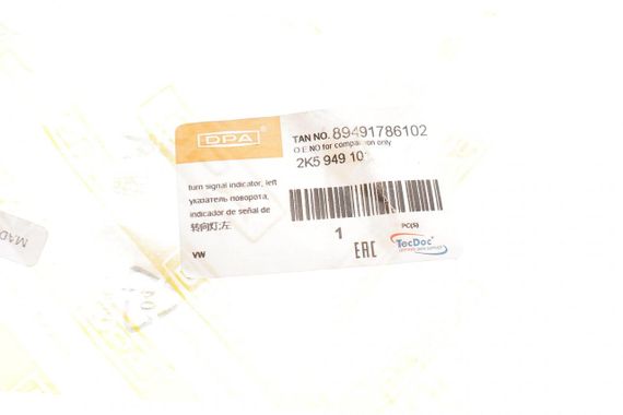 Повторювач повороту на крило VW Caddy IV 15-20 L  89491786102 | Зображення 1