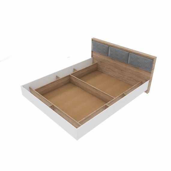 Ліжко двоспальне з підйомним механізмом Еверест Сіті-1400 200,5х148,8х82,6 см Дуб сонома/Білий (EVR-071093) | Зображення 5