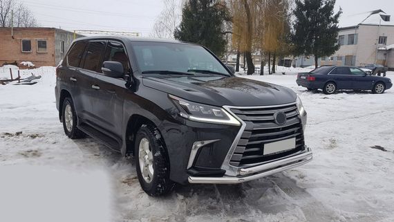 Передняя защита ST014 (2015-2024, нерж) для Lexus LX570 / 450d | Зображення 3