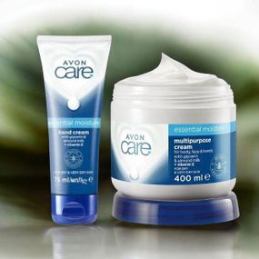 Набір для тіла та рук з мигдальним молочком Avon Care 2 в 1 | Крем для рук 75 мл + Крем 3-в-1 Обличчя/Руки/Тіло 400 мл | Зволоженн