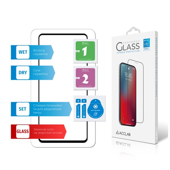 Скло захисне ACCLAB Full Glue Samsung A52 Black (1283126510540) | Зображення 6