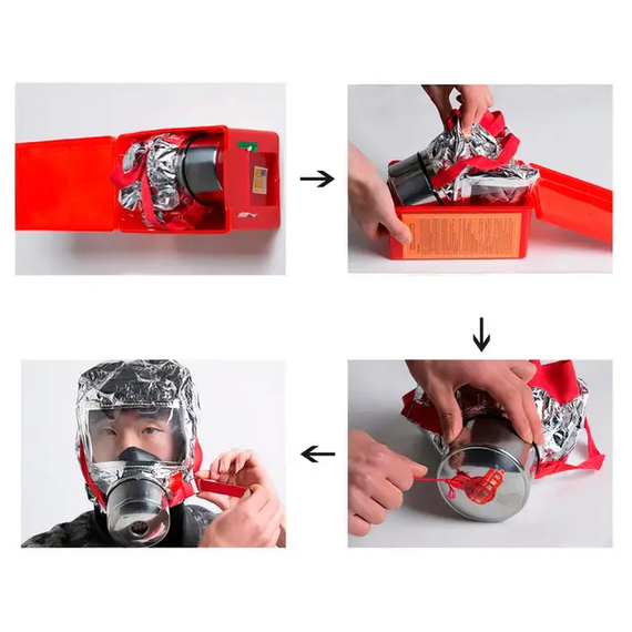 Противогаза фильтрующая Fire mask / Противопожарная маска-противогаз | Зображення 1