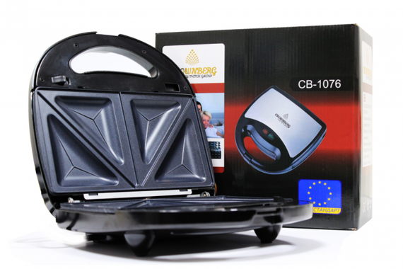 Мультимейкер 4в1 Crownberg CB-1076 електрична вафельниця горішниця сендвічниця бутербродниця бельгійська вафля