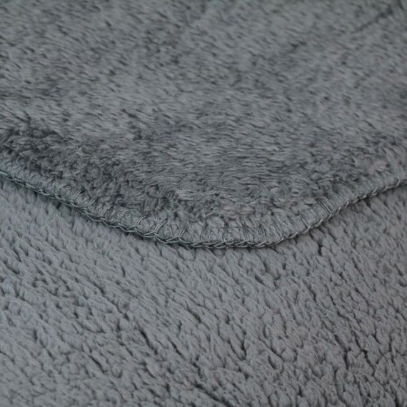 Плед-ковдра із шерпи і флісу сірий Love You 200 x 220 см | Зображення 4