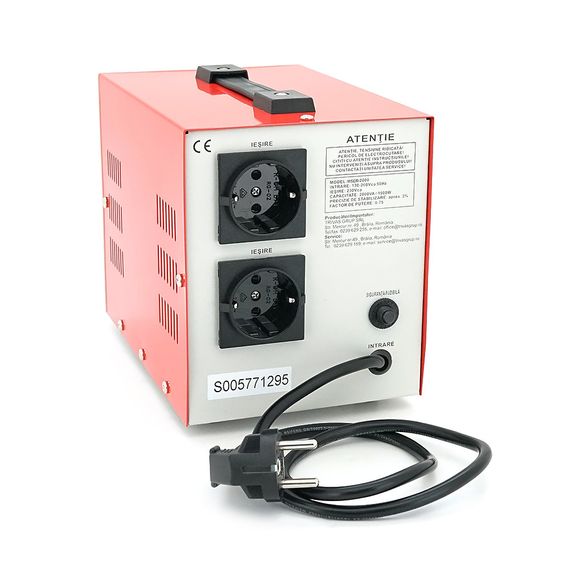 Стабілізатор напруги Conter MSER 2000 VA-V2/1600W однофазний, сервопривід, монтажу підлоги, LED дисплей, діапазон130-260V, | Зображення 1