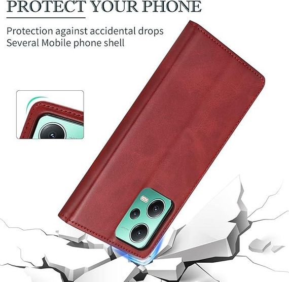 Чохол-книжка із загартованим склом, Гаманець зі штучної шкіри Магнітний фліп-гаманець для Xiaomi | Зображення 2