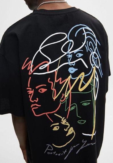 Футболка чоловіча з принтом повсякденна L Чорний