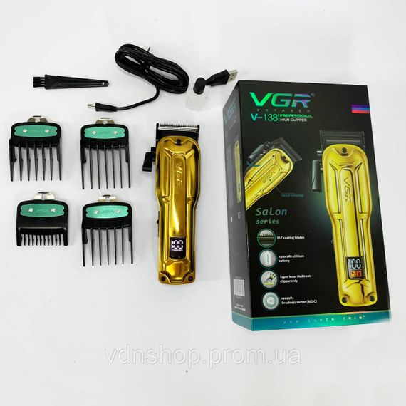 Акумуляторна машинка для стрижки волосся з насадками VGR V-138, Професійна машинка для волосся UO-73 | Зображення 3