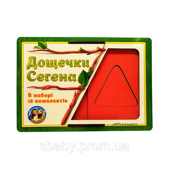 Дерев'яні дошки Сегена Ubee, навчальний геометричний сортер 18 деталей | Зображення 7