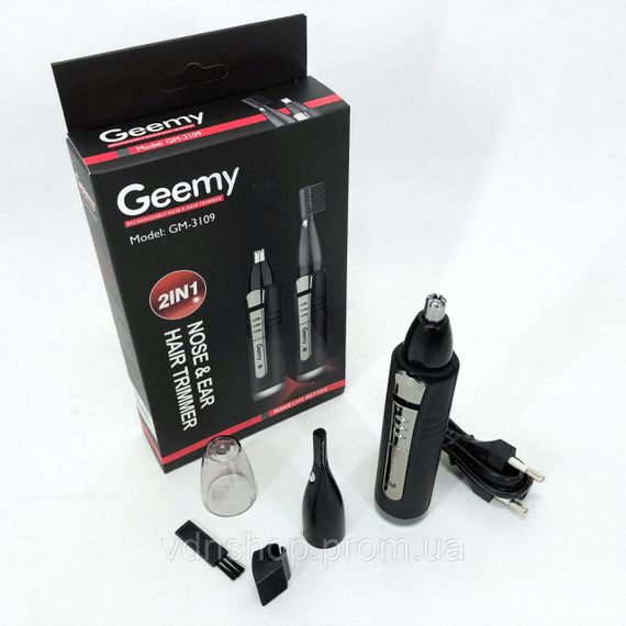 Бритва тример для носа і вух GEMEI GM-3109 2в1, Тример для бороди голови і носа скронь шиї HC-49 | Зображення 6