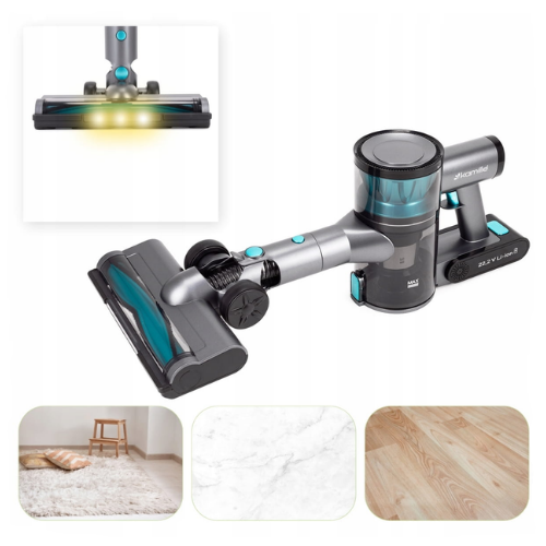 Пилосос бездротовий 135W вертикальний 2в1 чорний/зелений 6902 KAMILLE | Зображення 2