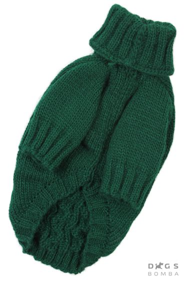 Светр в'язаний Косичка смарагд Y-231 | Зображення 1