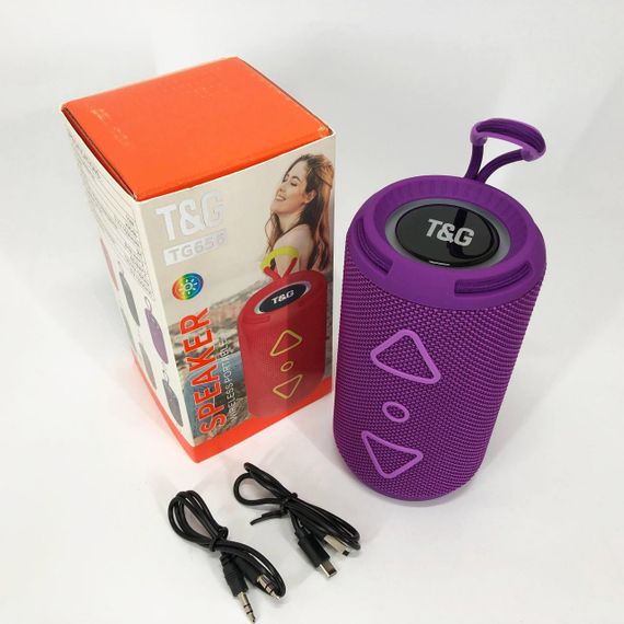 Bluetooth колонка портативна TG656 FM-радіо. TV-228 Колір: фіолетовий | Зображення 1