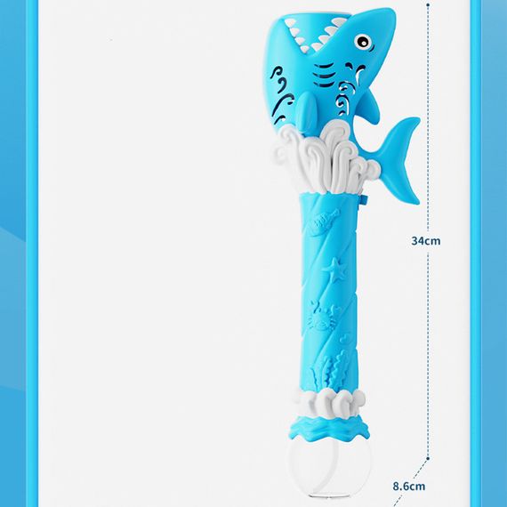 Пістолет з мильними бульбашками H038 Shark + bottle 50ml Light Blue | Зображення 5