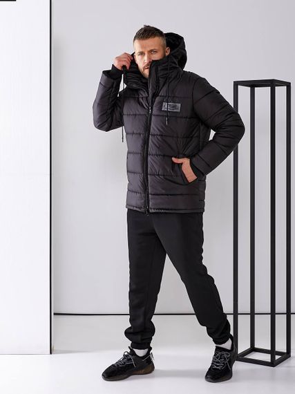Чоловічий спортивний костюм трійка колір чорний р.XL 448009 | Зображення 5