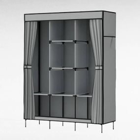 Універсальна тканинна шафа для зберігання речей HCX wardrone CL-128 Сірий