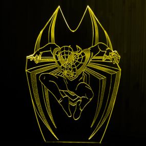 Акриловый светильник-ночник Человек-Паук 2 (Spider-Man) желтый tty-n001069