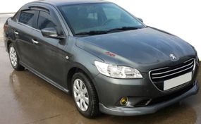 Боковые пороги 2012-2017 (под покраску) для Peugeot 301