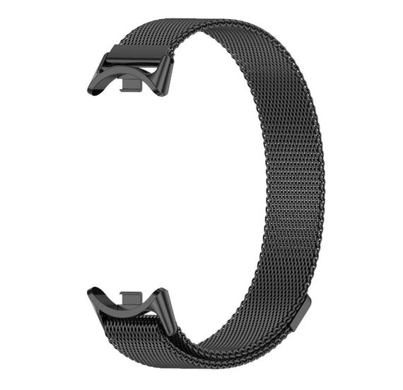 Ремінець металевий Mijobs міланське плетіння для фітнес браслета Xiaomi Mi Smart Band 8 - Black | Зображення 1