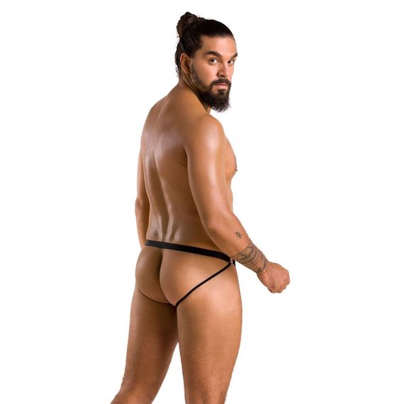 Чоловічі відкриті сліпи Passion 034 OPEN LUKE S/M Black, екошкіра | Зображення 3