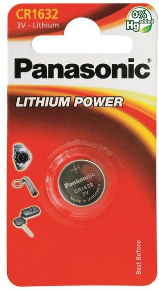 Батарейка Panasonic литиевая CR1632 блистер, 1 шт. (CR-1632EL/1B)