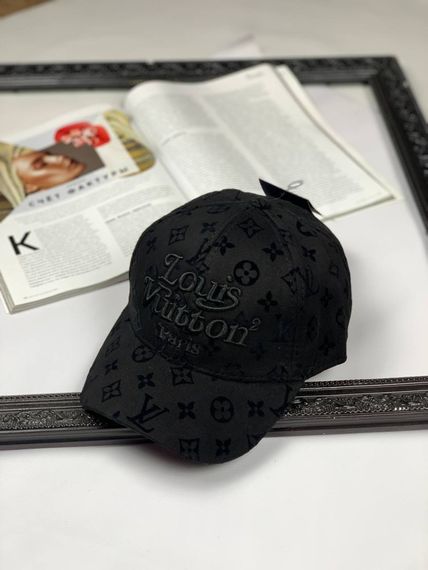 Кепка Louis Vuitton black on black с010 | Зображення 1
