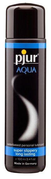 Лубрикант на водній основі pjur Aqua 100 мл, ефект оксамитової шкіри без прилипання Sex Aura