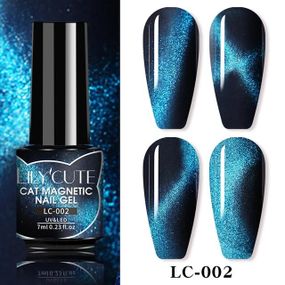 Гель-лак магнітний світловідбивний 9D котяче око Всесвіт LILYCUTE Soak-Off UV/LED 7 мл LC-002