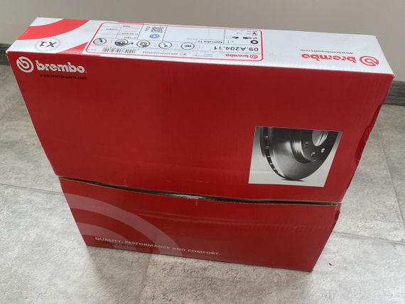 Гальмівний диск, передня вісь BREMBO, 09A20411 | Зображення 4