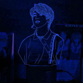 Акриловий світильник-нічник Хан Джі Сон синій tty-n002298