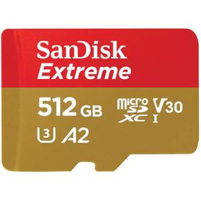 Карта памяти SanDisk 512GB microSD class 10 UHS-I U3 V30 Extreme (SDSQXAV-512G-GN6MN)