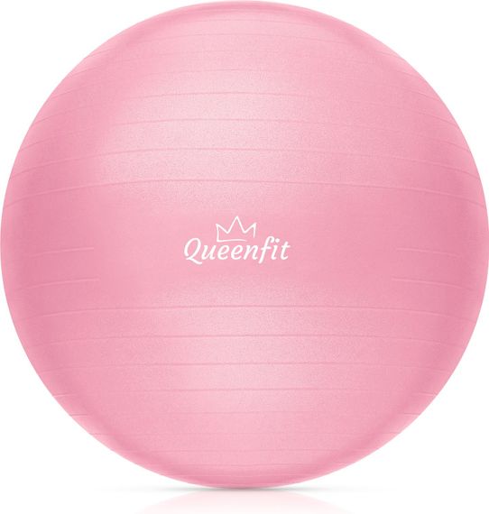 Фитбол Queenfit 65см светло-розовый + насос | Зображення 1