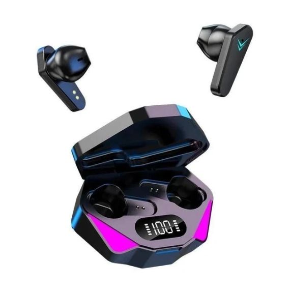 Ігрові геймерські бездротові навушники Bluetooth TWS X15 стереогарнітура з мікрофоном зарядним кейсом | Зображення 5