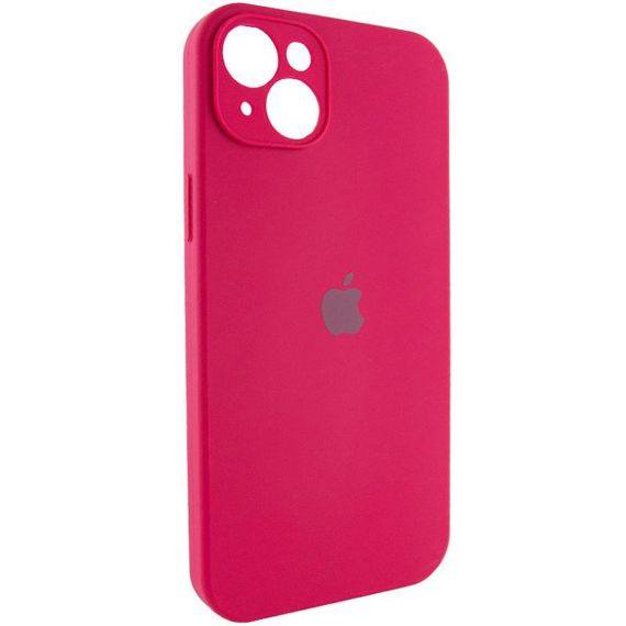 Чохол Silicone Case Full Camera Protective (AA) для Apple iPhone 15 Plus (6.7") Червоний / Rose Red | Зображення 1