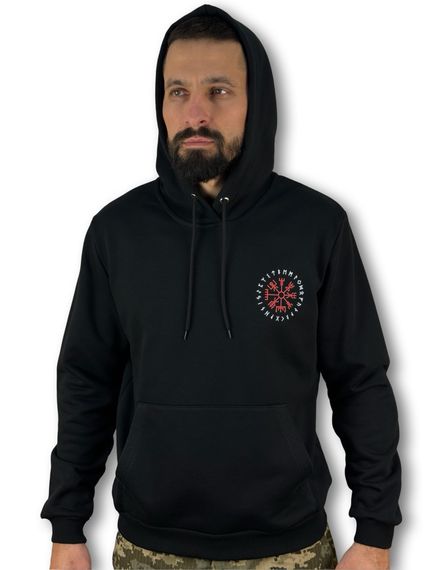 Чорна ХУДІ з принтом AGYSHJALM Розмір S | Зображення 1