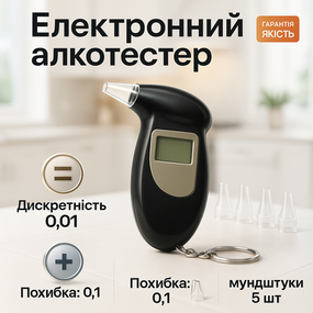 Персональний алкогольний тестер, Алкотестер професійний цифровий, Алкотестер ручний FL-87