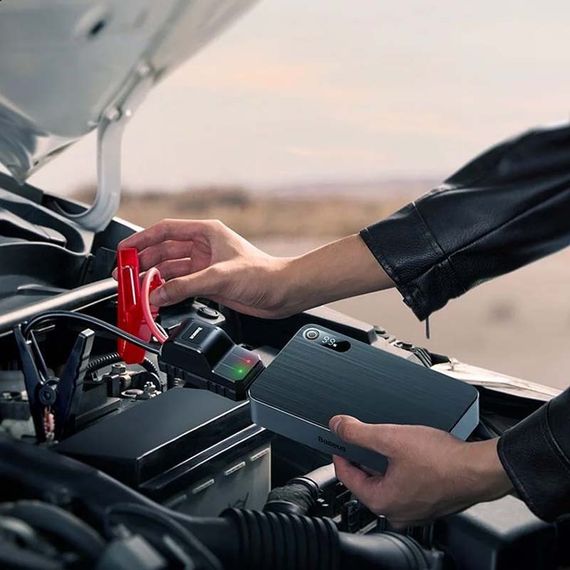 Пусковий пристрій (бустер) для автомобіля Baseus Super Energy Pro+ 12000mAh (C00245700111) Black | Зображення 6
