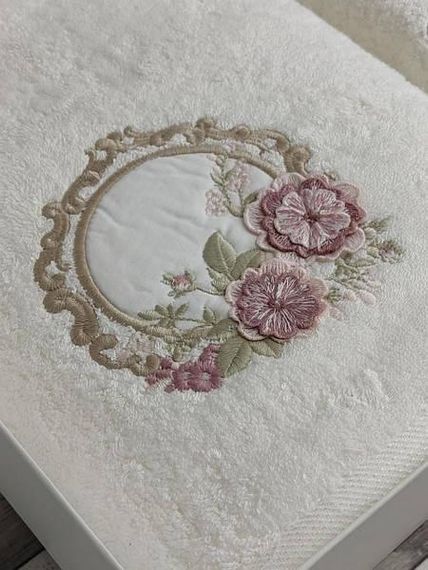 Полотенца Pupilla Hayal venok krem Бамбук набор 2шт