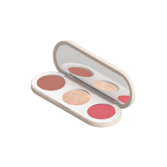 Палетка для обличчя 3 в 1 Бронзер Хайлайтер Рум'яна Farmasi 13 г | Зображення 5