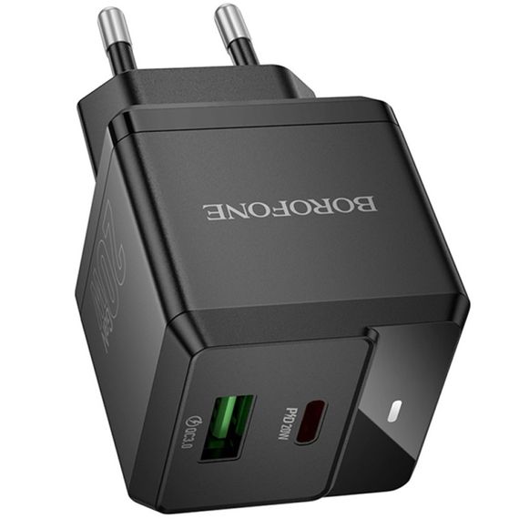 МЗП Borofone BN19 Intenso PD20W+QC3.0 (1USB-A/1C) Black | Зображення 3